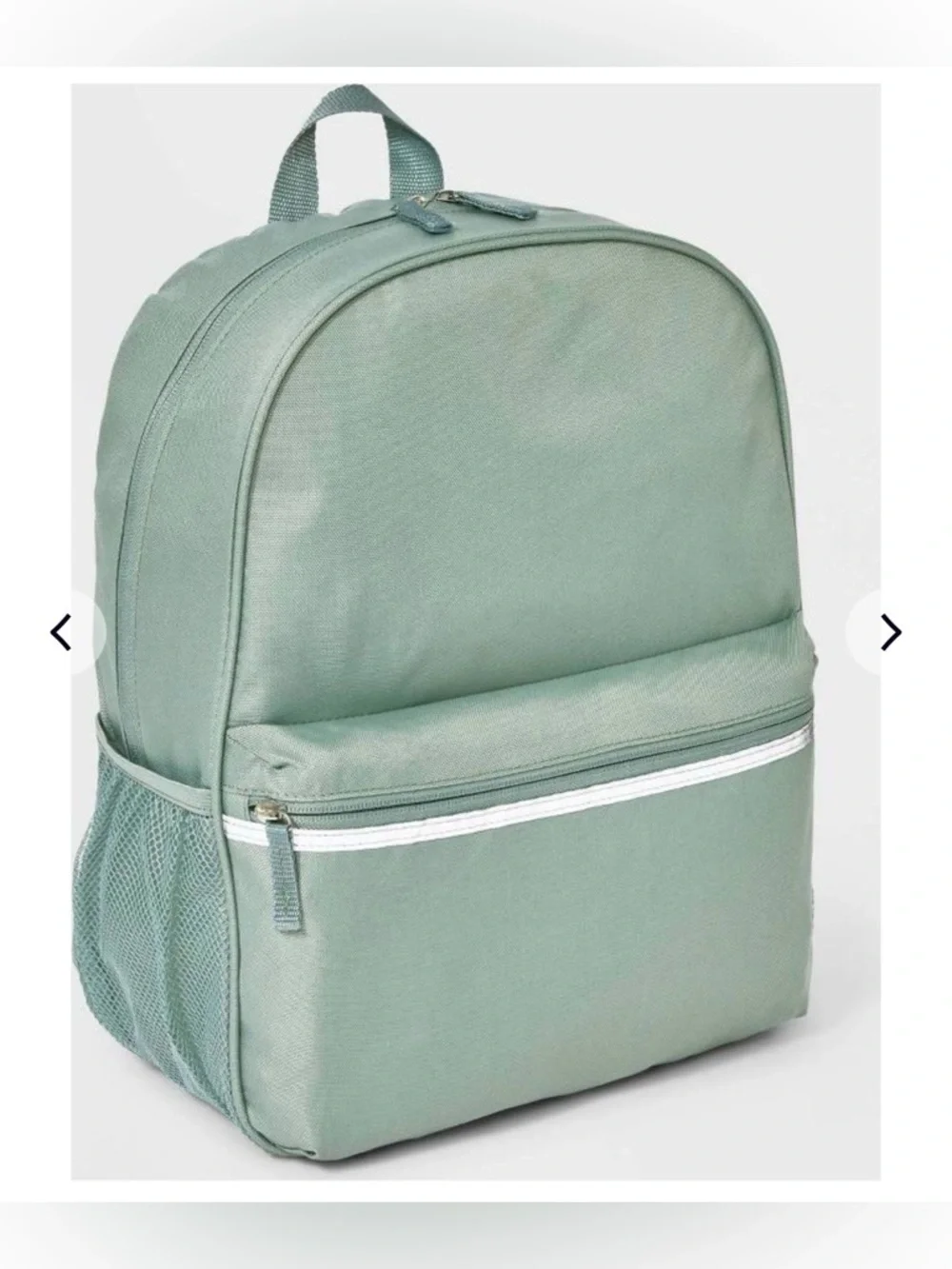 Target Backpack Sage Green Adjustable Straps Zipper Pockets